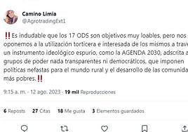La consejera extremeña de Vox subraya que combatirá la «nefasta» Agenda 2030