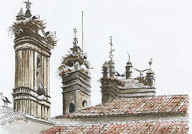 Las torres del convento de San Francisco.