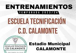 Comienzan los entrenamientos en la Escuela de Tecnificación del CD Calamonte