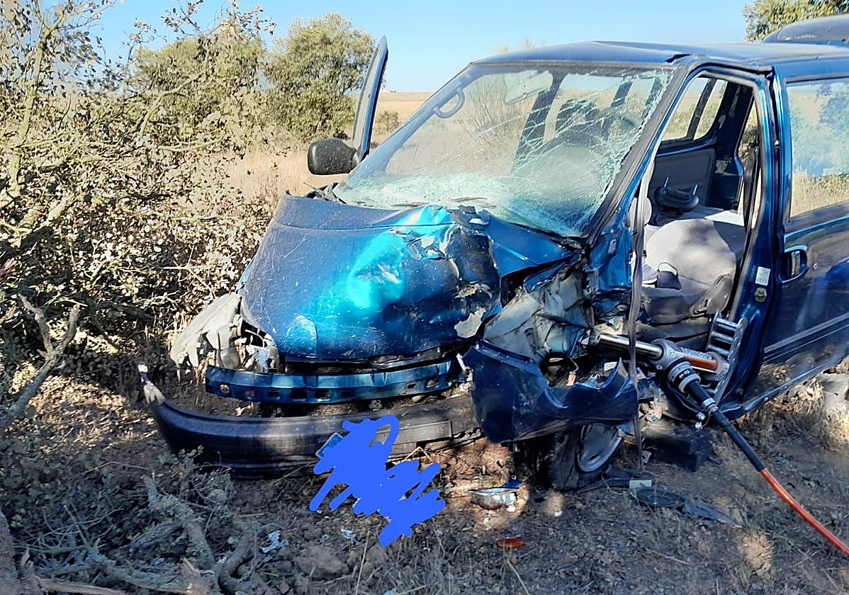 Así ha quedado el vehículo tras el accidente.