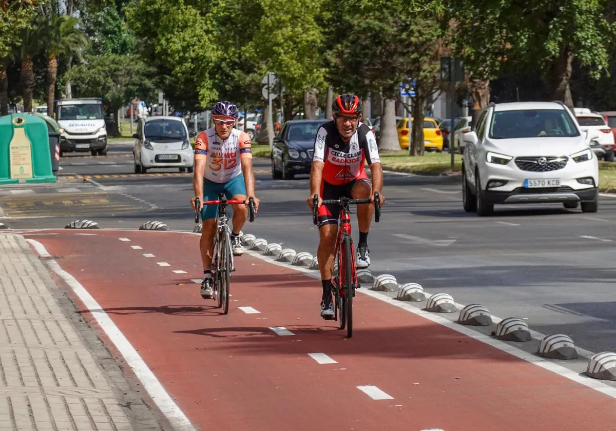El nuevo carril bici de Badajoz gusta a los ciclistas