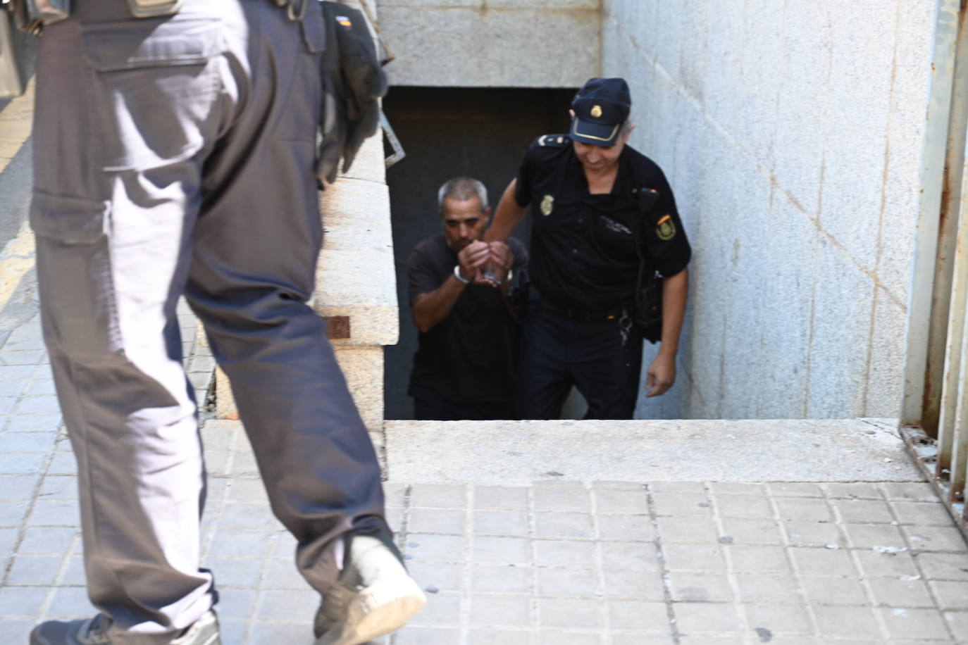 Primeras imágenes del detenido por la muerte de Luis Ventura en Badajoz