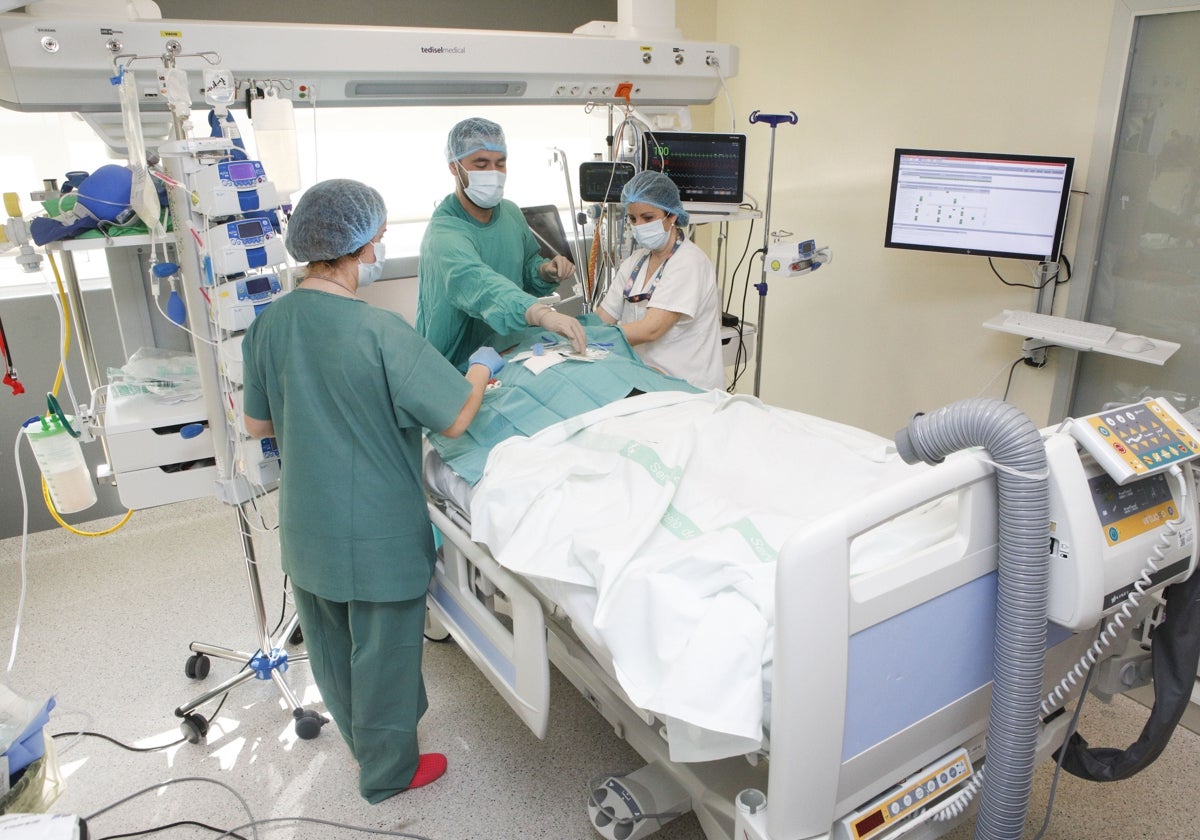 Sanitarios en un hospital de la región.