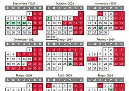 Calendario escolar Extremadura 2023-2024