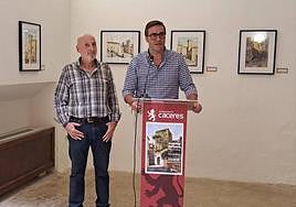 El autor, José Antonio Sánchez, junto al concejal de Cultura, Jorge Suárez.