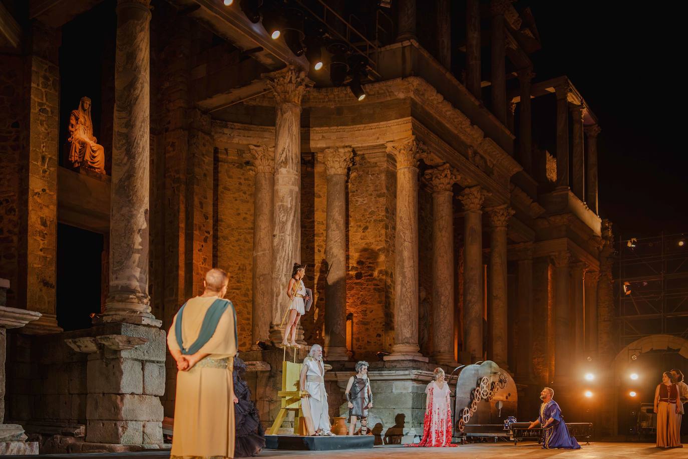 Ensayo de una obra en el Teatro Romano este verano.