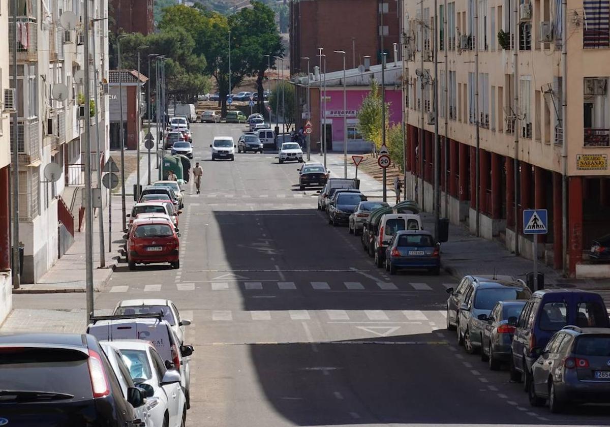 La calle Olof Palme, en Suerte de Saavedra.