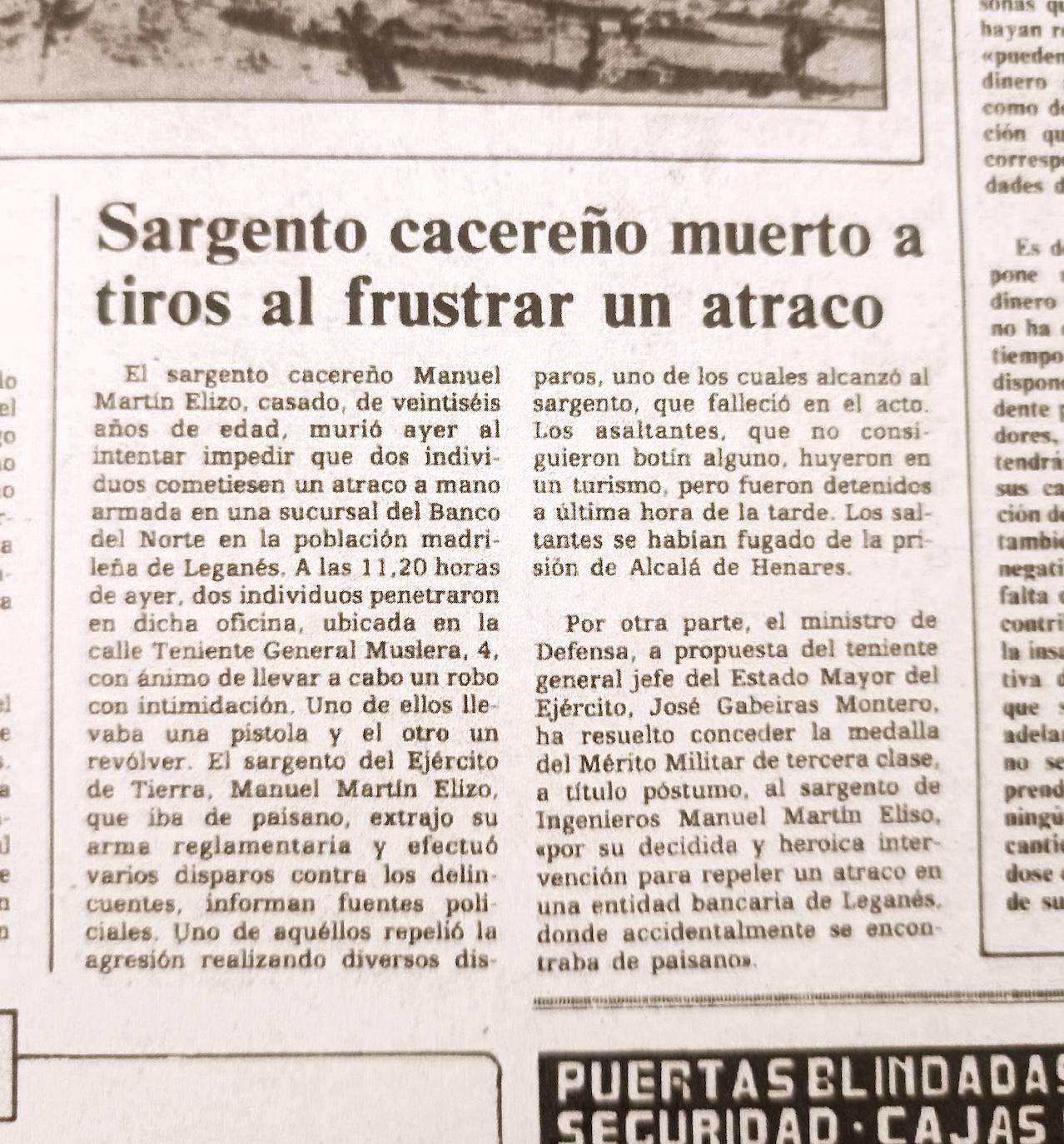 Noticia de primera página del Diario HOY del 10 de enero de 1981.