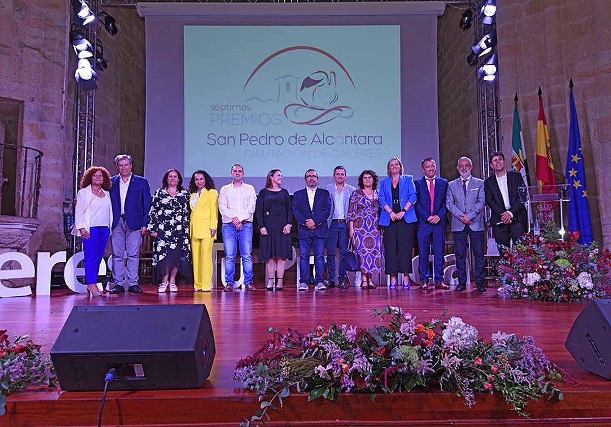 Los premiados, al final de la gala.