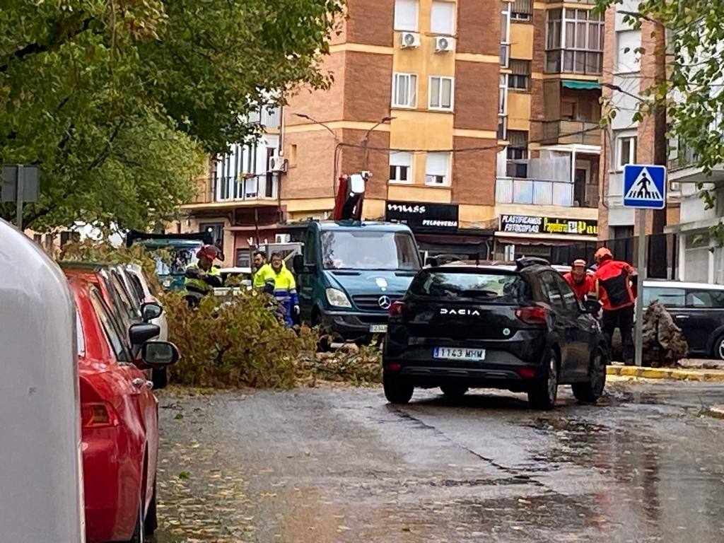 Efectos de la borrasca Aline en Badajoz