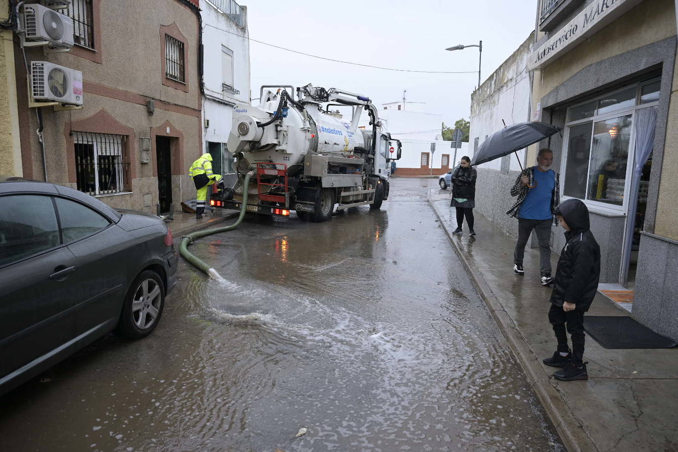 Badajoz: El barrio de Las Moreras sufre los efectos del temporal