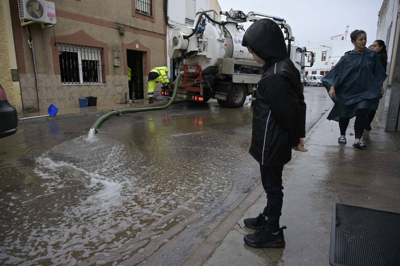 Badajoz: El barrio de Las Moreras sufre los efectos del temporal