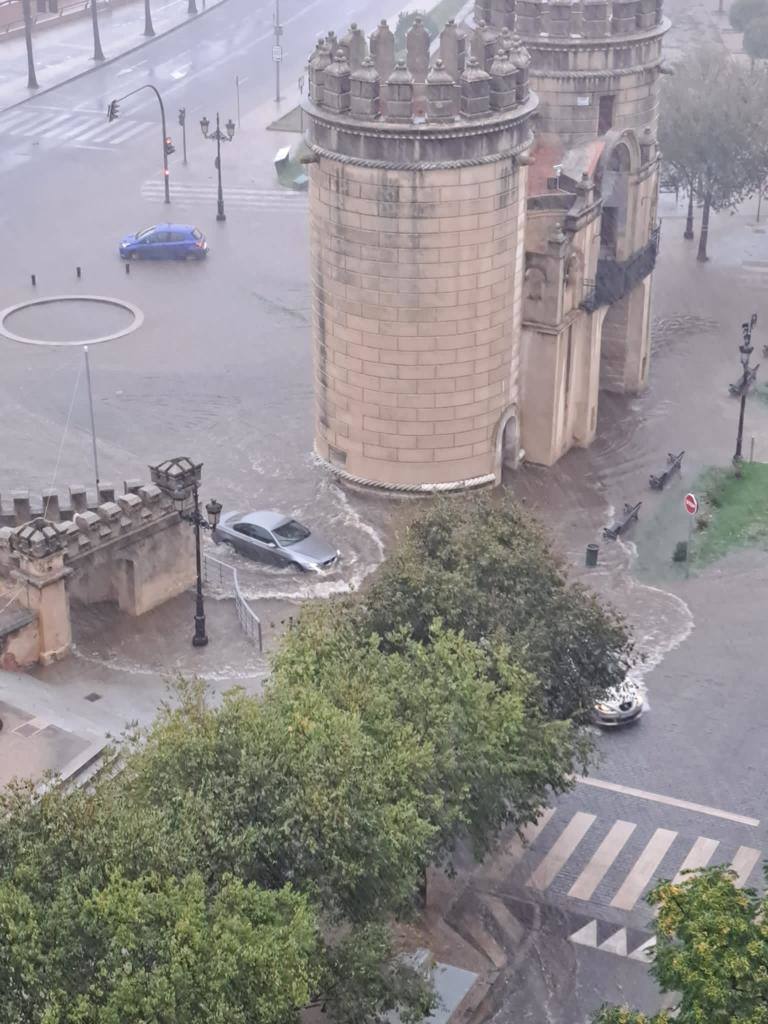 Entorno de Puerta de Palmas, inundado.