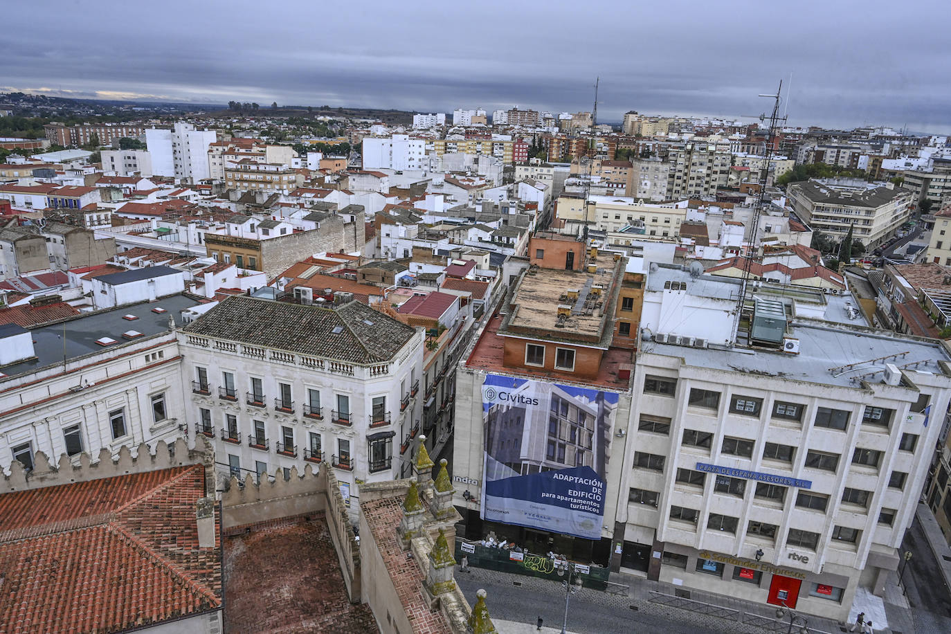 Así se ve Badajoz desde la torre de la catedral