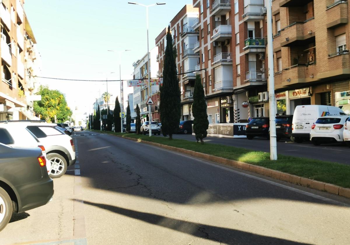 Estado actual de la calle Ayala con doble sentido de circulación.