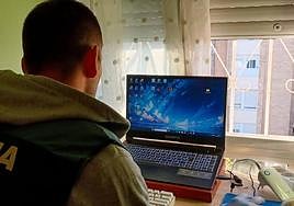 Un momento de la operación realizada por la Guardia Civil.