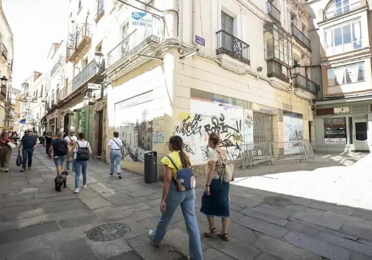 Calle Pintores de Cáceres.