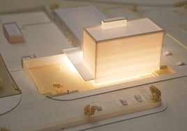 Maqueta del futuro Centro Ibérico de Investigación en Almacenamiento Energético de Cáceres que se va a construir en El Cuartillo.