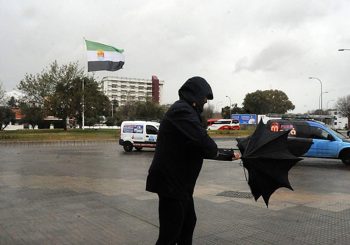 Imagen de archivo de los efectos de un temporal de aire en Mérida.
