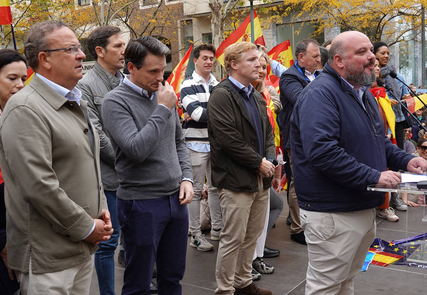 Gran afluencia en la manifestación del PP contra la amnistía en Badajoz