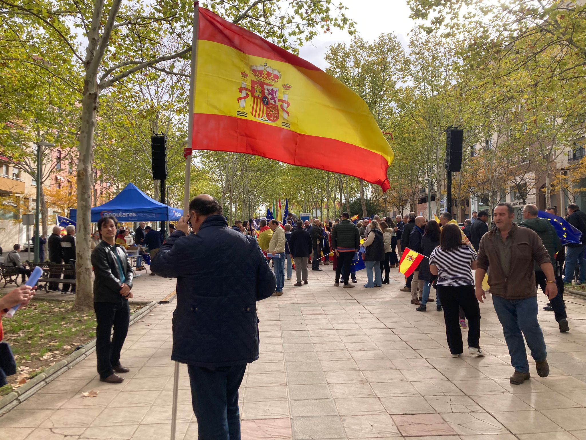 Gran afluencia en la manifestación del PP contra la amnistía en Badajoz