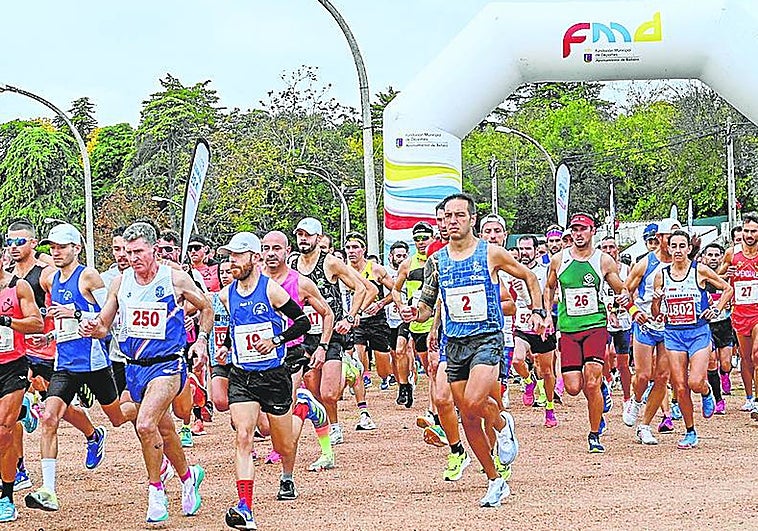 Salida de la prueba del Parque de la Piedad de Elvas.