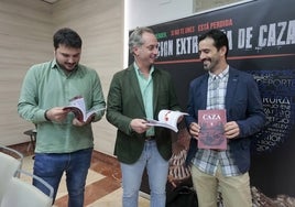 De izquierda a derecha, Víctor Arroyo, José María Gallardo y Javier Pérez, este miércoles en Cáceres.