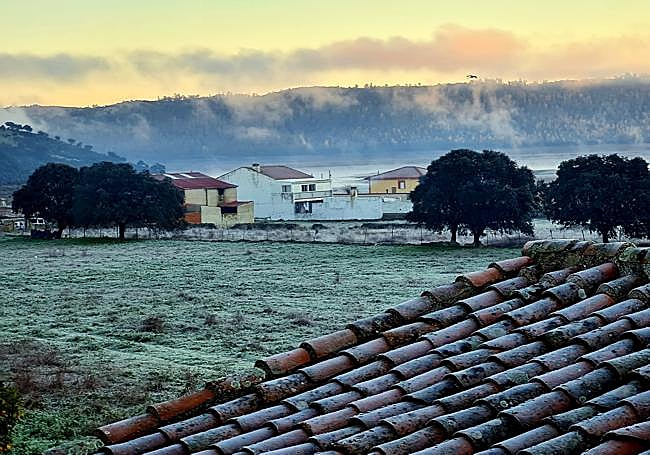 Helada en Helechosa de los Montes, en La Siberia extremeña.