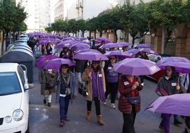 Manifestación en Badajoz con motivo del 25-N