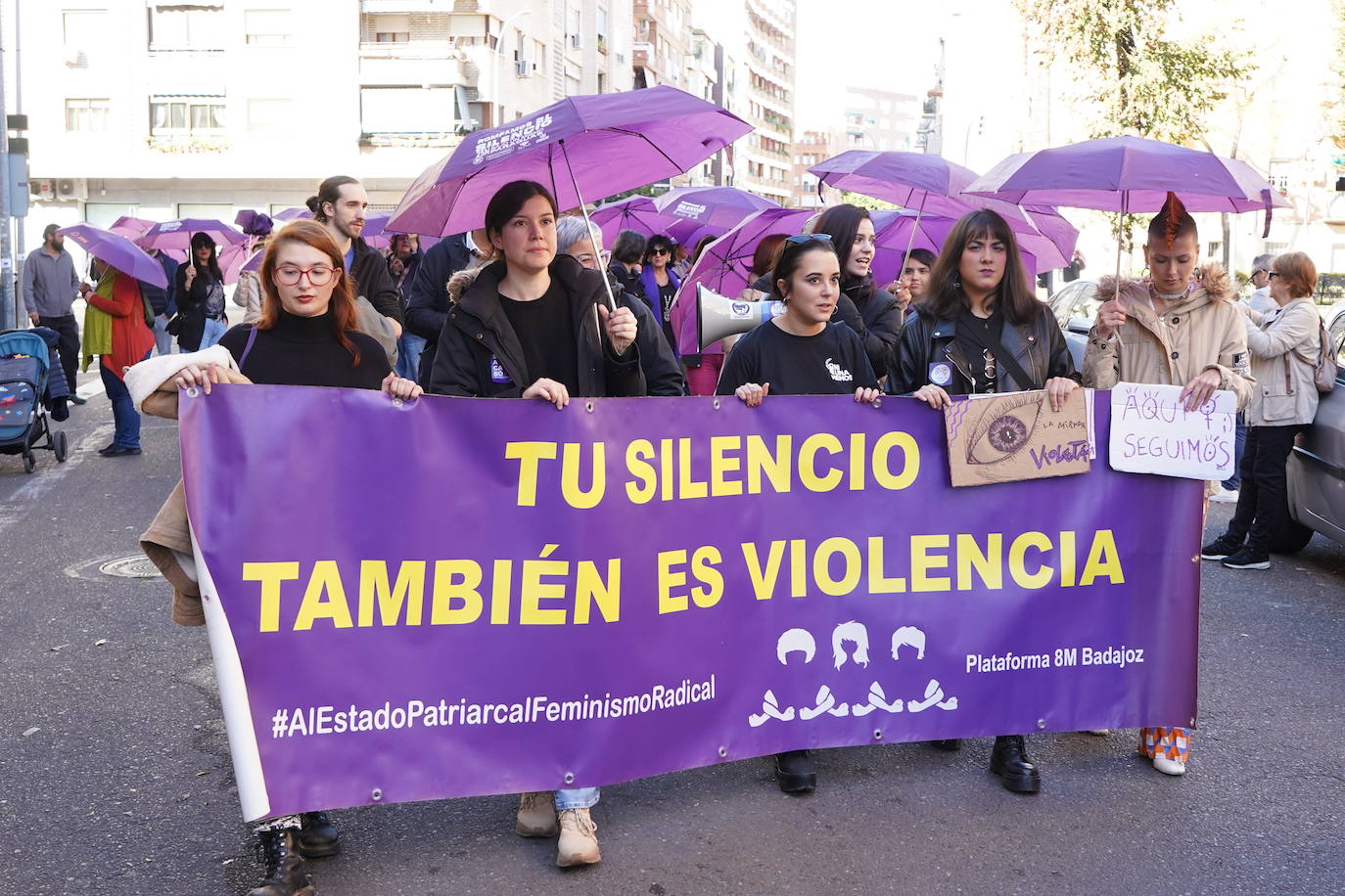 Manifestación en Badajoz con motivo del 25-N