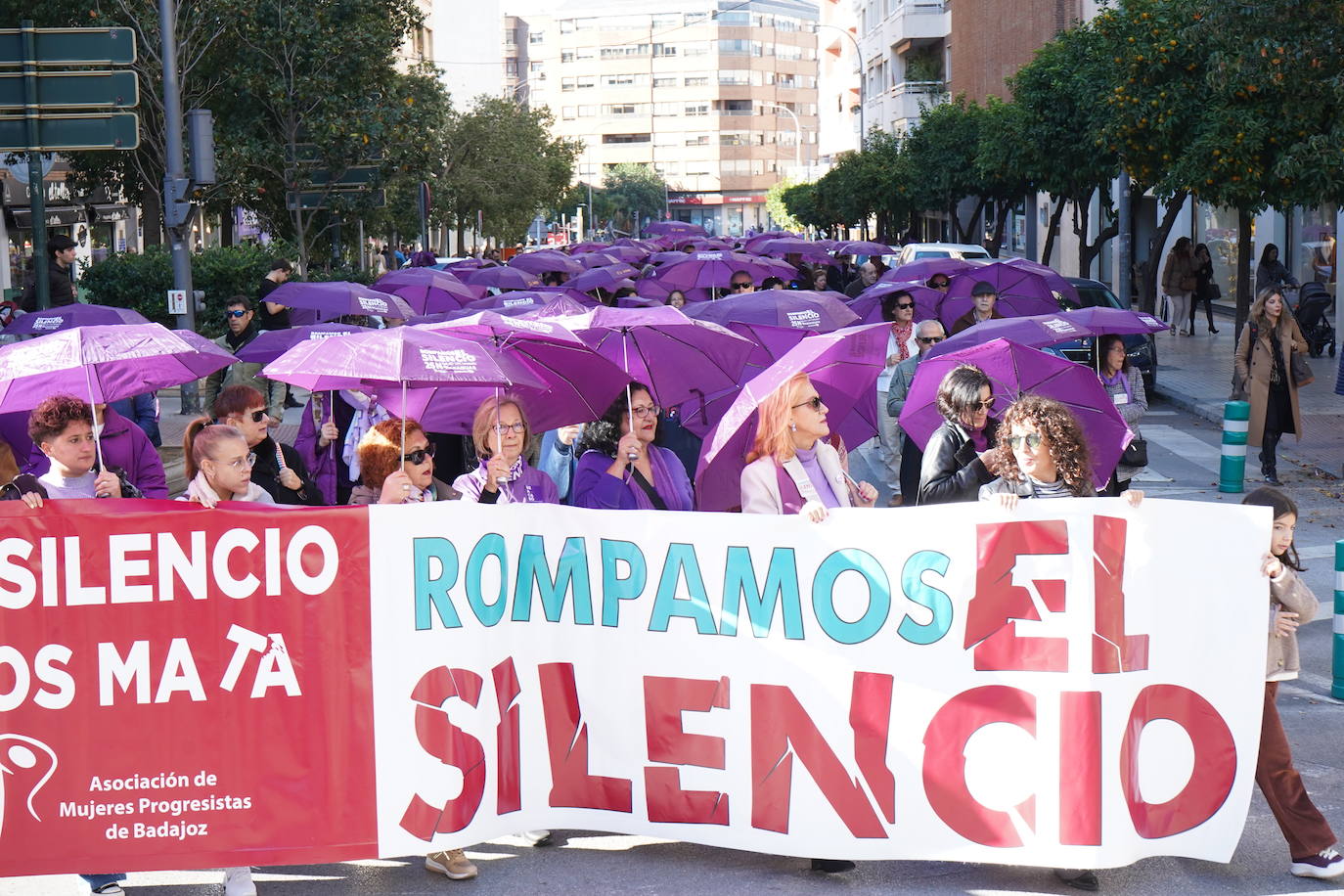 Manifestación en Badajoz con motivo del 25-N