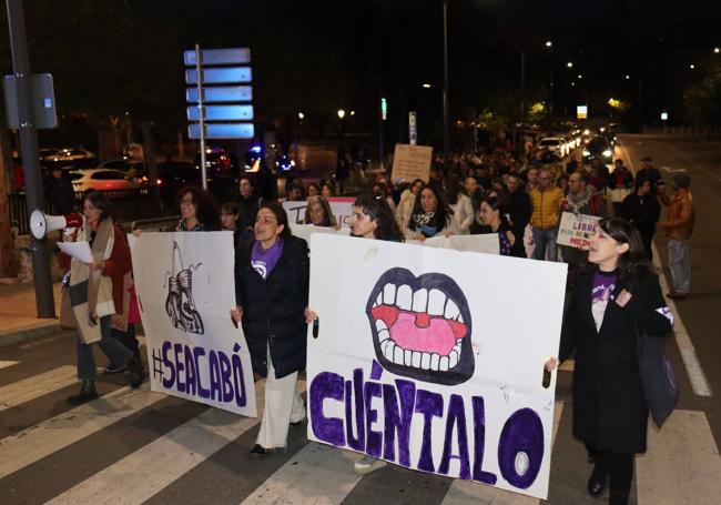 Manifestación celebrada esta tarde en Plasencia.