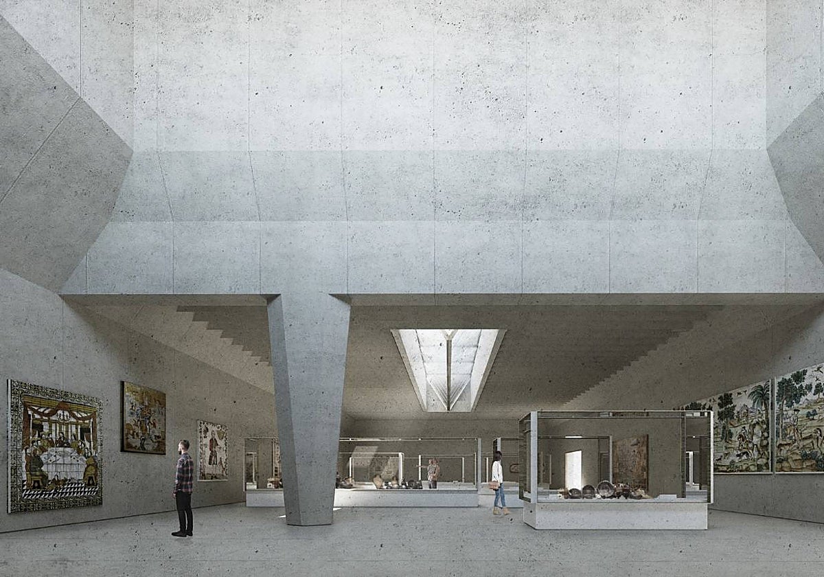 Recreación del interior del futuro museo del Madruelo.