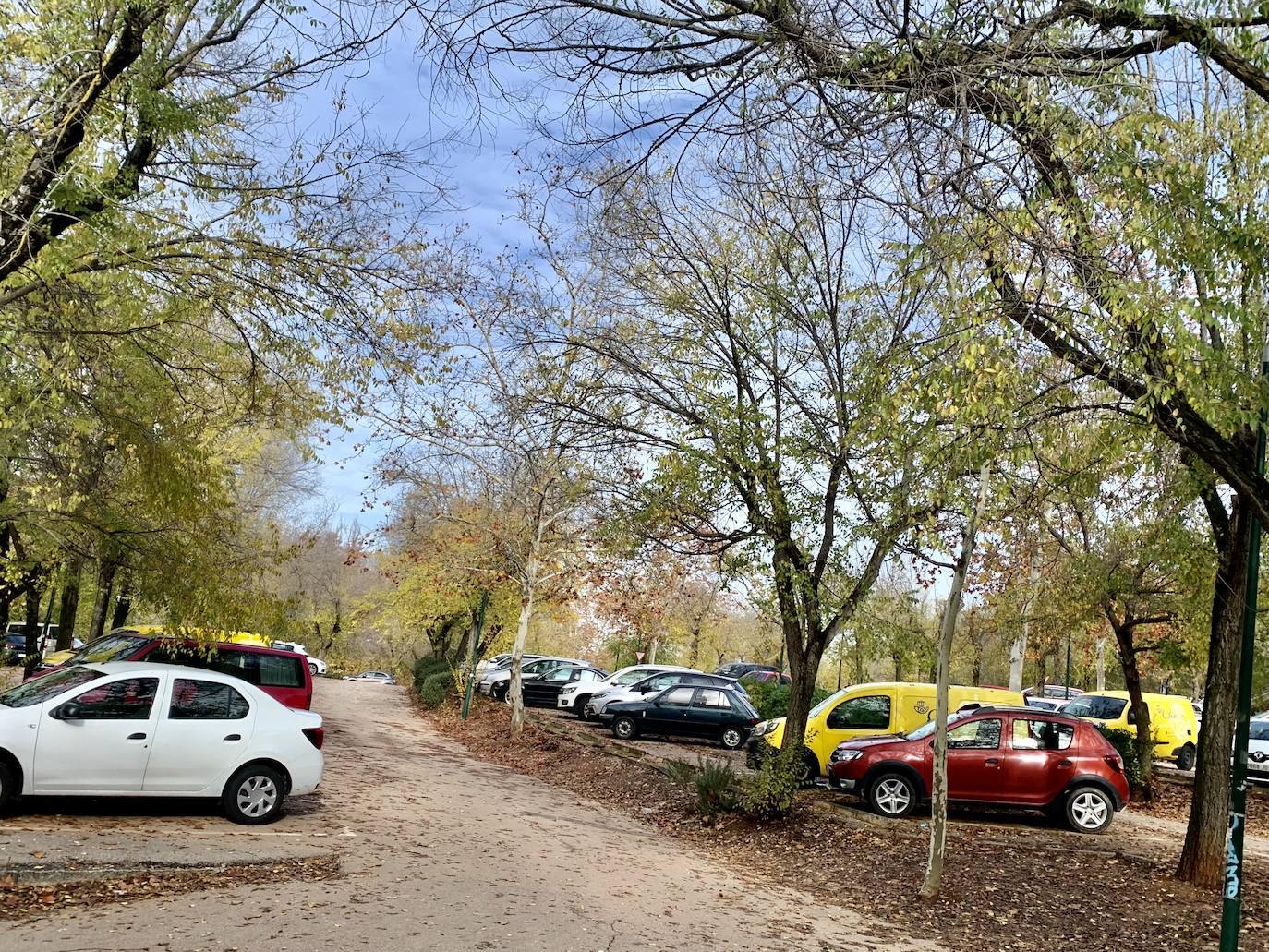 Vista general del aparcamiento del Parque del Príncipe, que se amplía ahora.