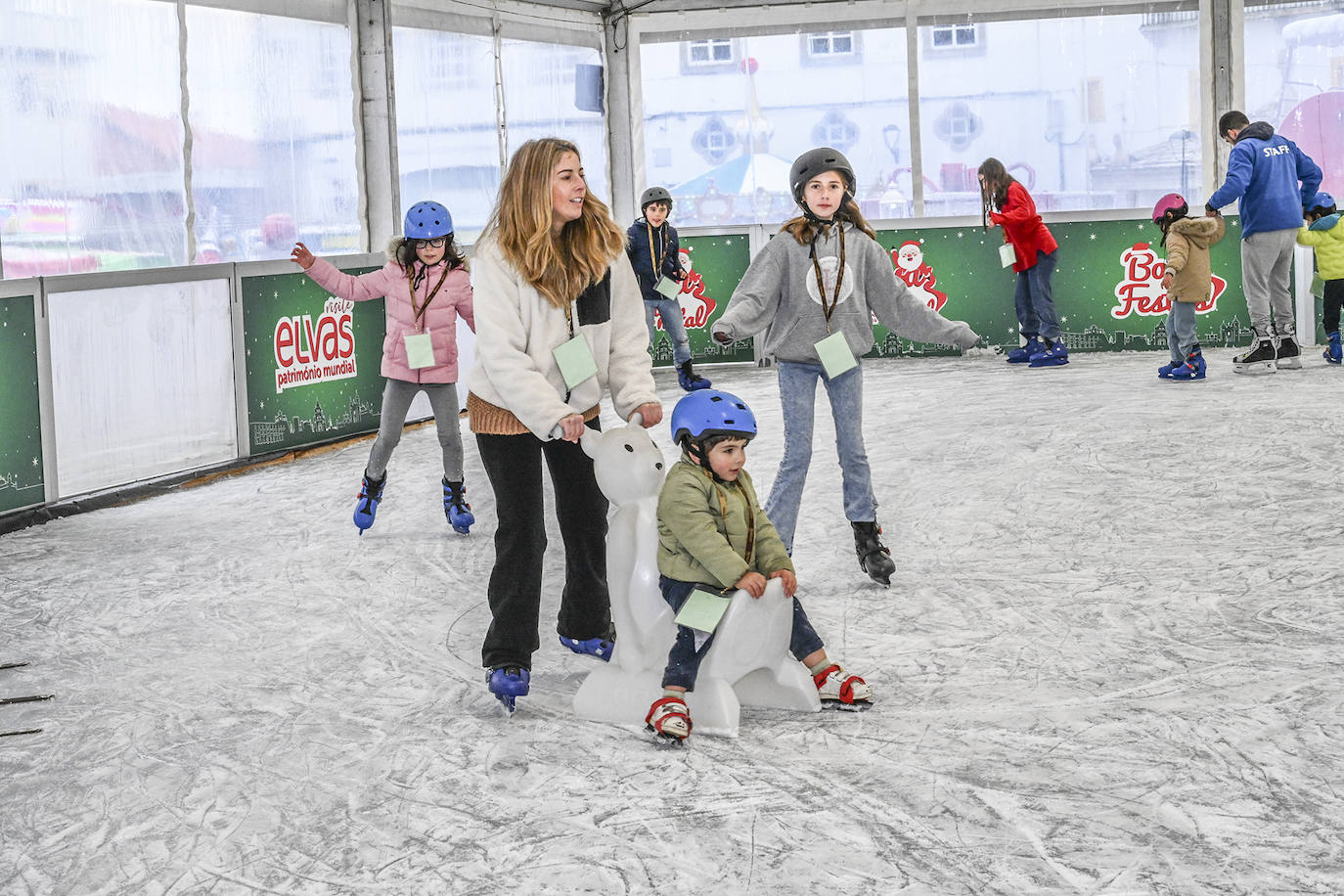 La pista de hielo de Elvas, en imágenes