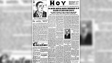 Portada inaugural en 1933 de HOY, un periódico regional desde el primer día.