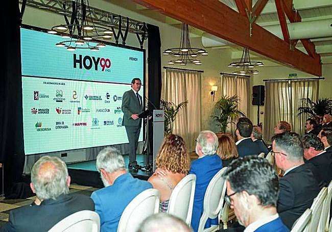 Imagen del acto en el que participó Antonio Garamendi.