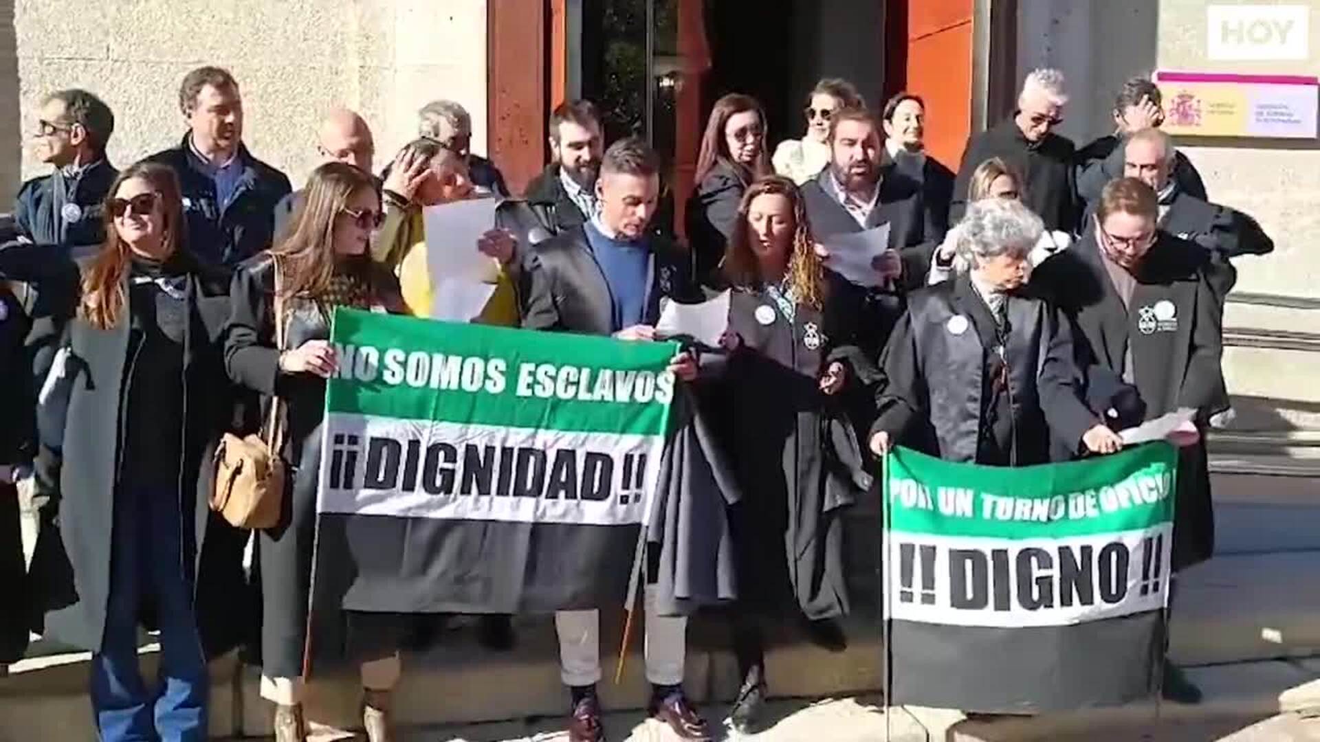 Protesta de abogados y procuradores del turno de oficio