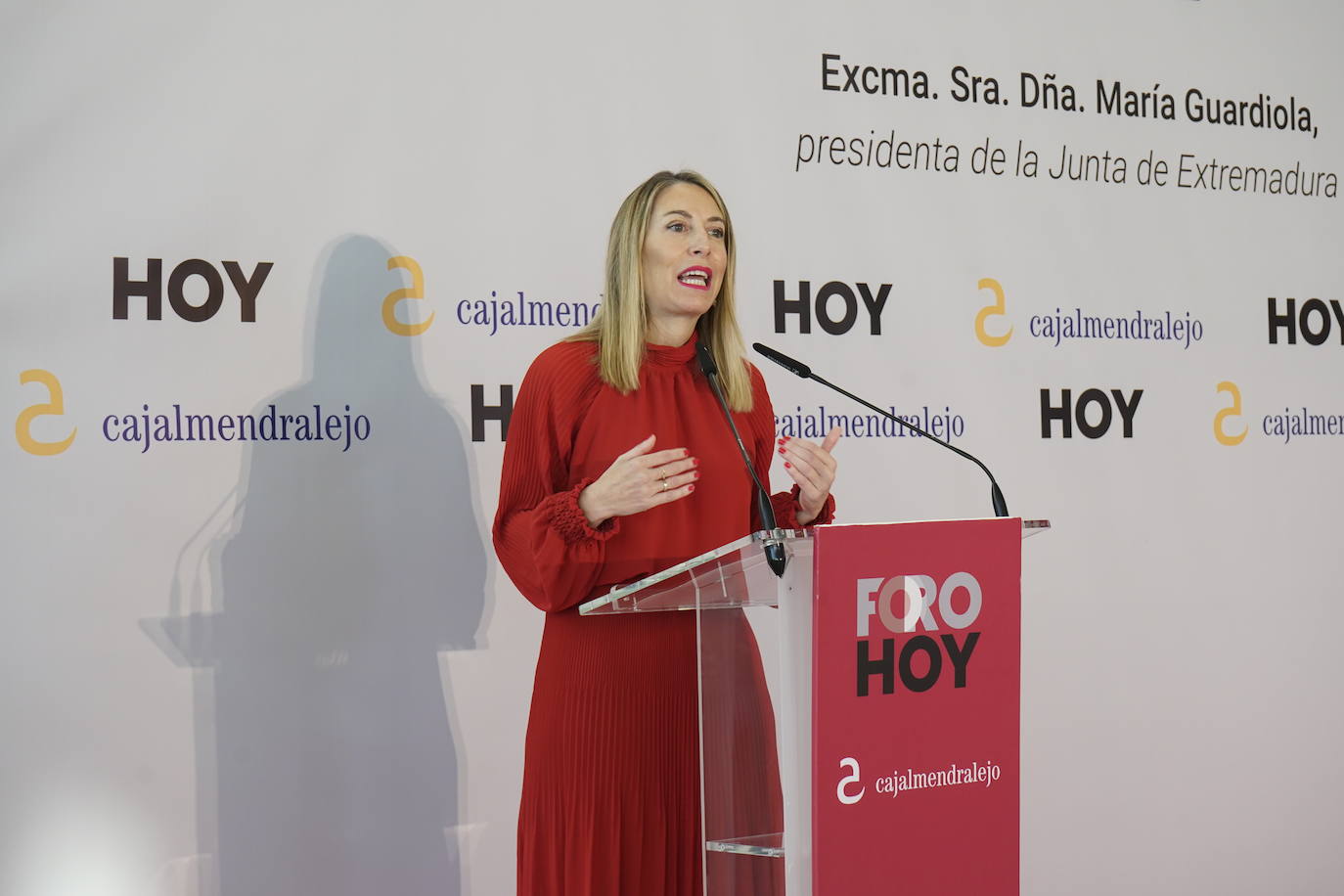 La presidenta de la Junta de Extremadura, María Guardiola.