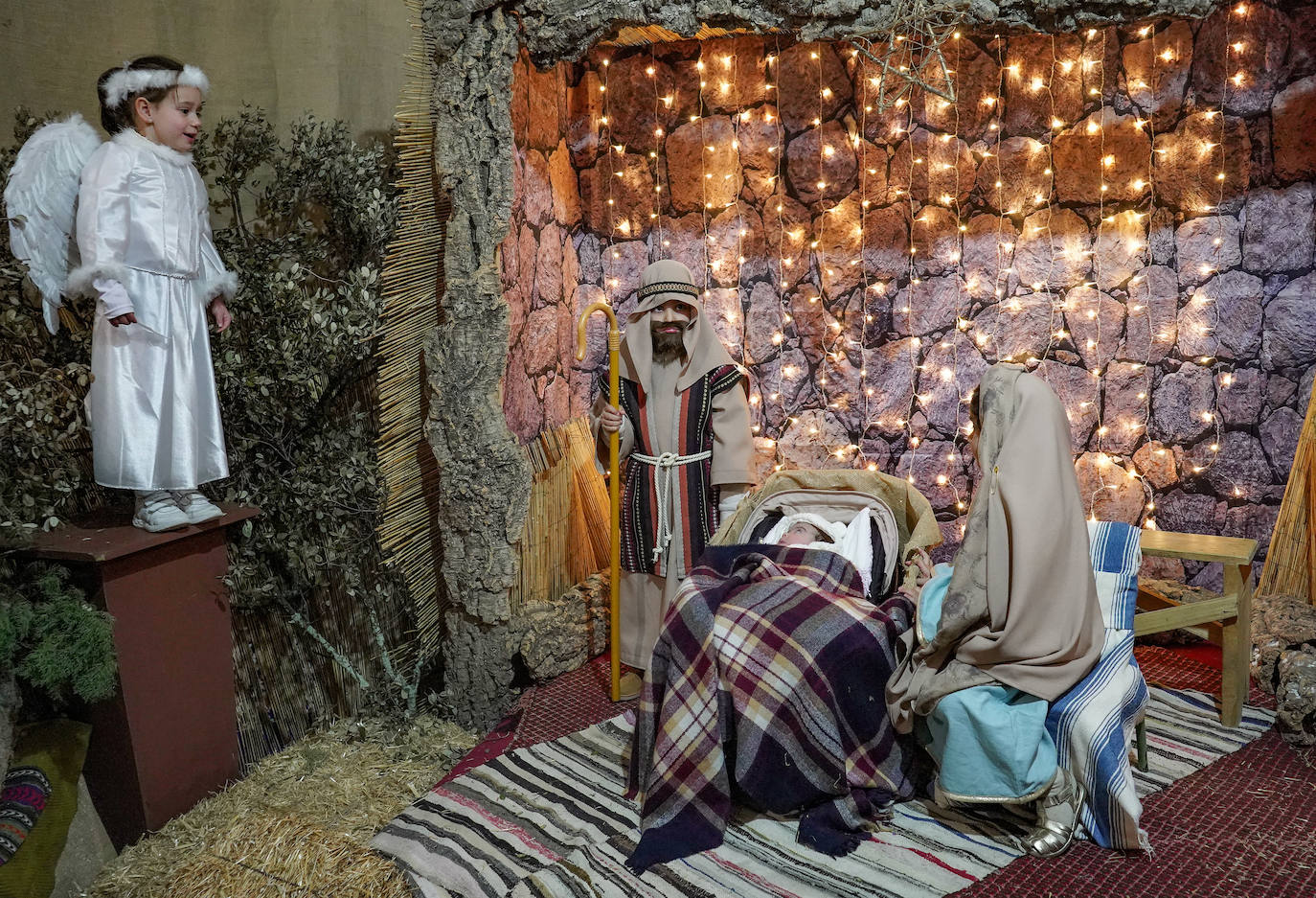 Belén viviente en el colegio Santo Ángel de Badajoz