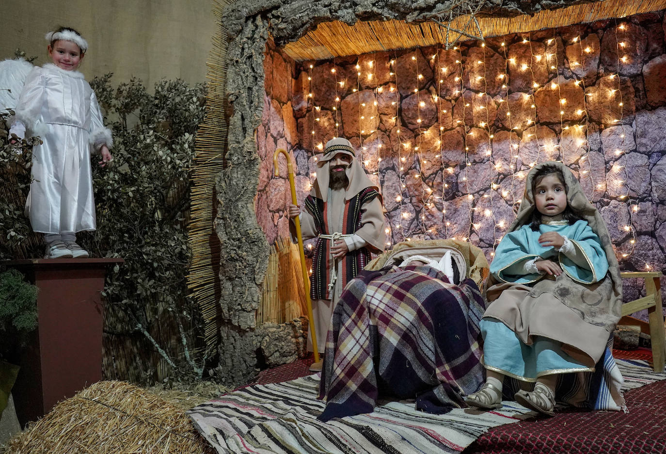 Belén viviente en el colegio Santo Ángel de Badajoz