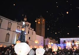 Suelta de globos de otro año.