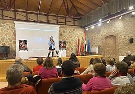 Elsa Tortonda en Villafranca de los Barros, este miércoles.