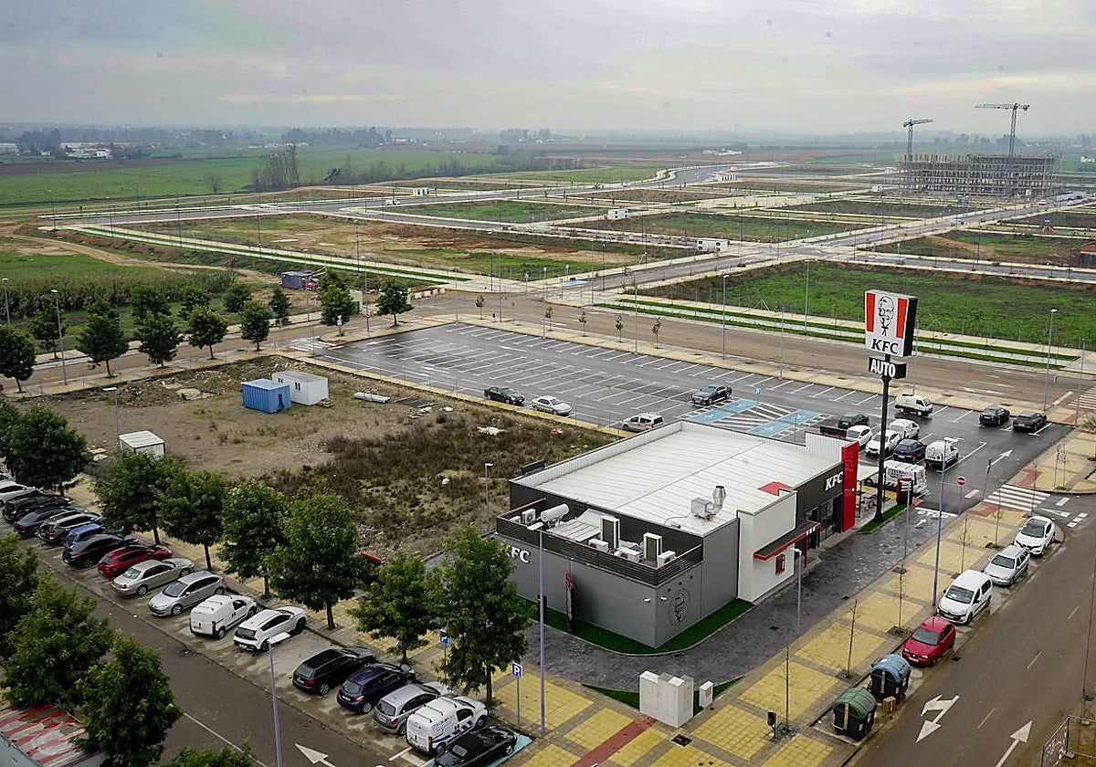 Terrenos que desarrollará Domus Pacensis, en las traseras de la avenida de Elvas.