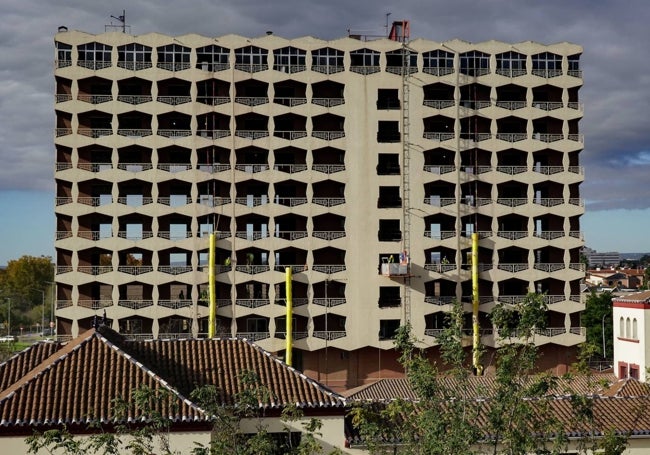 El hotel Lisboa, en obras.