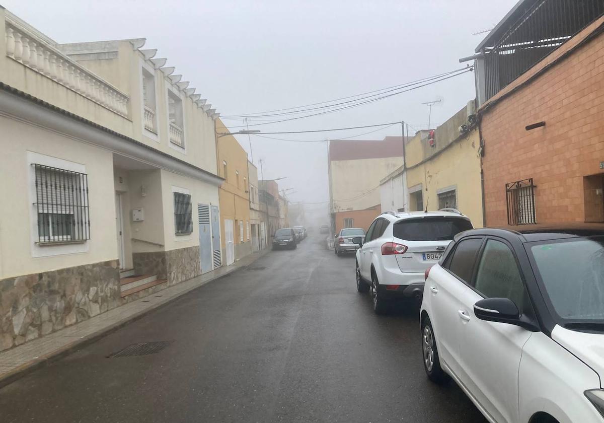 Imagen de esta mañana de la calle Huerta las Mellas, en la que ha tenido lugar el suceso.