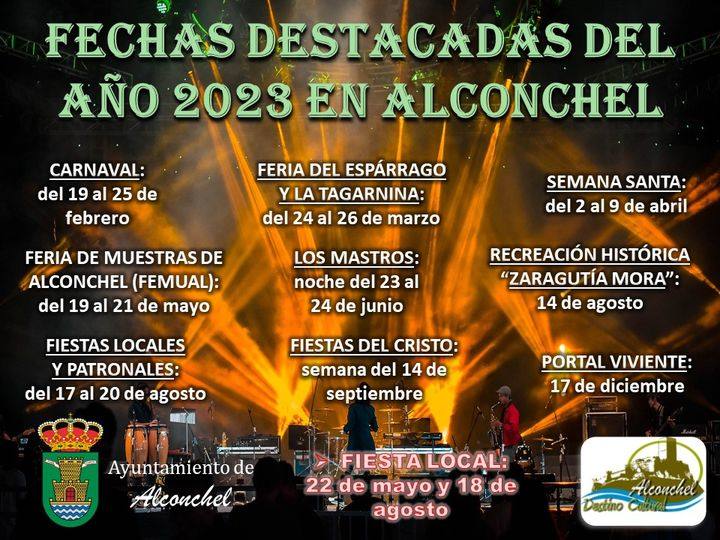 Cartel distribuido por el Ayuntamiento de Alconchel. 