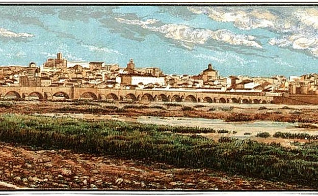 Cromolitografía de Badajoz. 