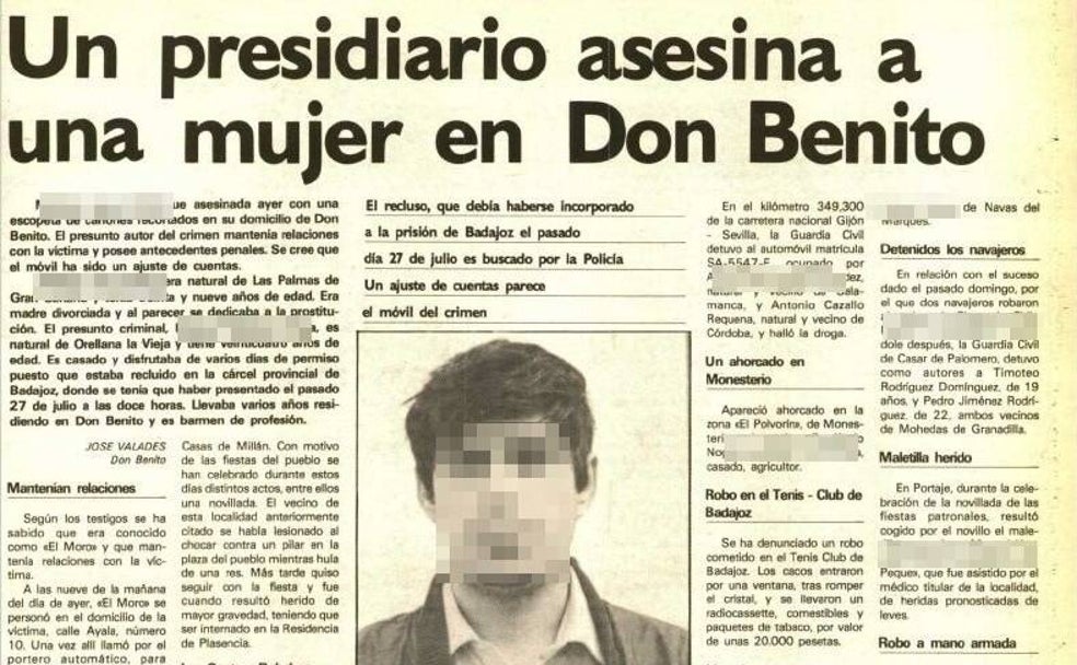 Recorte del suceso en 1983. 