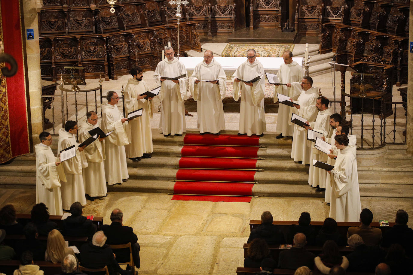 Actuación del coro Schola Antigua este viernes en la concatedral de Santa María.